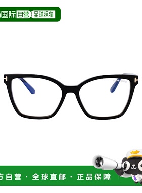 1h可退 TOM FORD 女士眼镜 FT5812B001 SS2025 黑色 FT5812-B