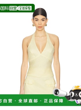 潮奢 Bardot 女士 Paola 挂脖亚麻上衣 59809TB