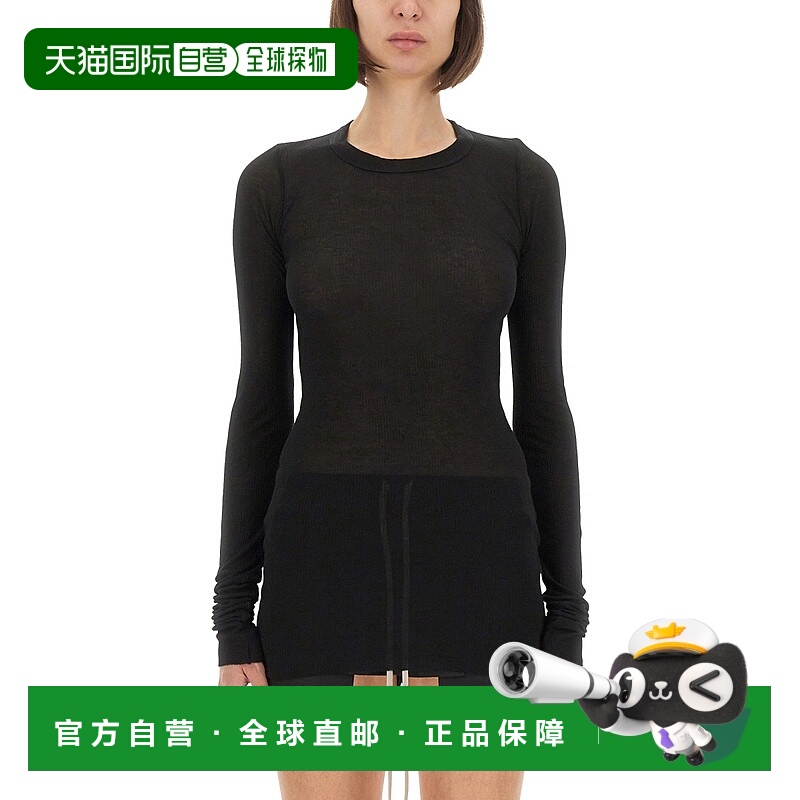 RICK OWENS 女士T恤 RP02E4202RC09 AW2025 黑色 Rick Owens Top
