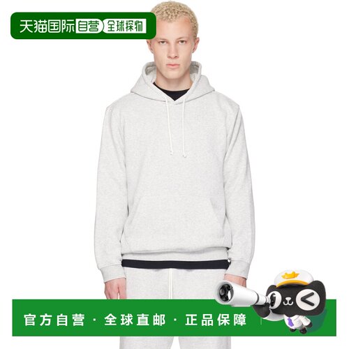 SKIMS 男士 灰色 Fleece Lounge Classic 连帽衫 TPPLO9011MLIGHT