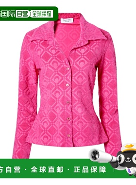 1h可退 MARINE SERRE 女士衬衫 T286SS23W07 SS2023 粉红色长袖