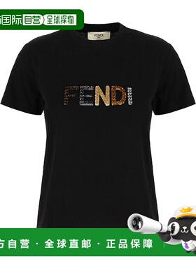 FENDI 女士T恤 FS7254AT2DF0GME CO 黑色 Short-sleeved T-shirt.