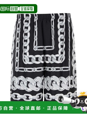 VERSACE 男士短裤 10024761A133975B950 SS2025 黑色休闲裤