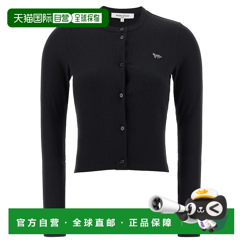1h可退 潮奢 MAISON KITSUNE 女士 ' 黑色毛线衫 PW00512KJ0134