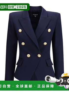 BALMAIN 女士外套 FF1SI505WB086UC AW2025 蓝色 长袖西装外套