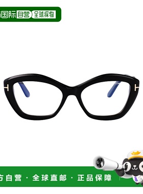 1h可退 TOM FORD 女士眼镜 FT6044B001 SS2025 黑色 FT6044-B