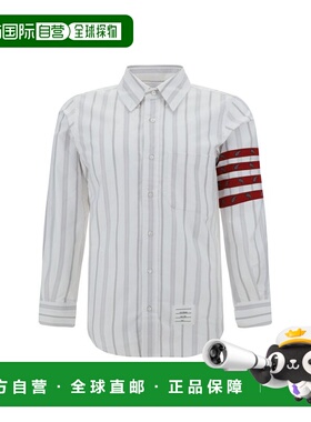 1h可退 潮奢 Thom Browne 汤姆 布朗 男士 条纹长袖衬衫 MWL374CF