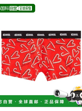 DIESEL 男士内裤 A194150PLCW42AA SS2026 红色 松紧腰平角内裤