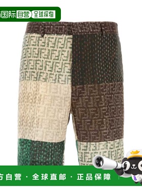 FENDI 男士短裤 FB0821AU73F1RFY SS2025 花色 百慕大短裤休闲裤