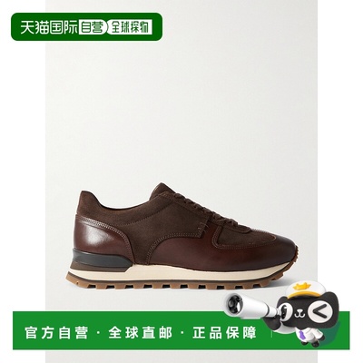 1h可退 潮奢 Mr P. 男士 Carlos 绒面革皮质运动鞋 MPF242039Choc