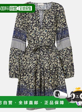 1h可退 潮奢 ULLA JOHNSON 女士 Abri 花朵印花棉质迷你连衣裙