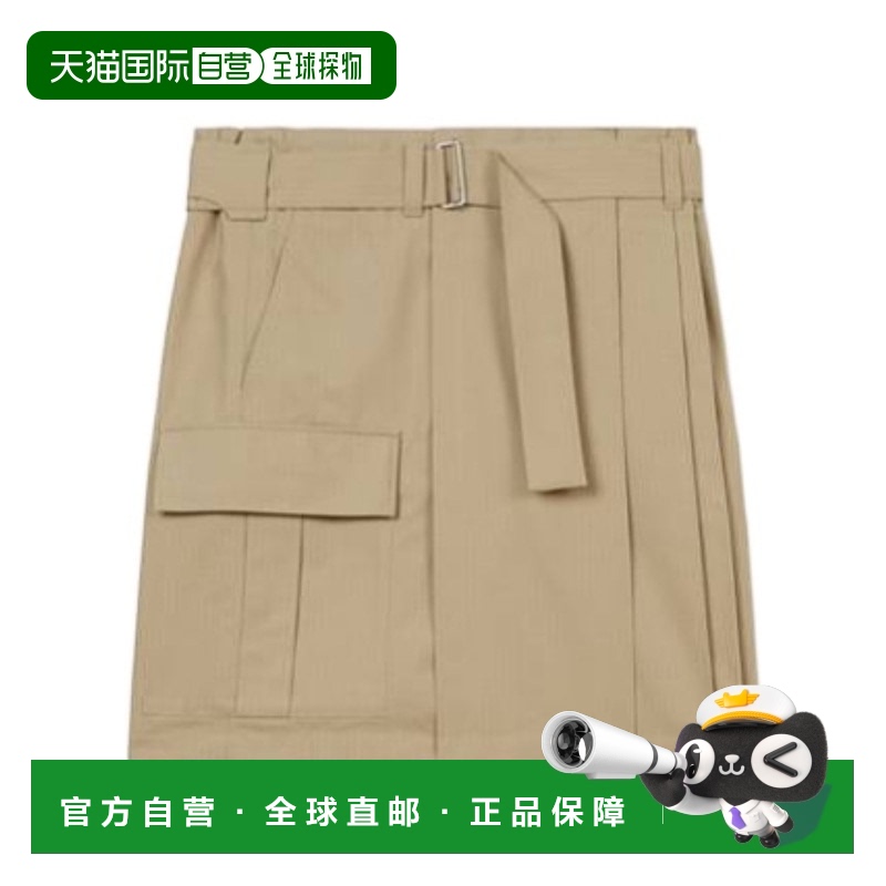 1h可退 KENZO 女士半身裙 FF52JU2989DL11 SS2025 卡其色 腰带环