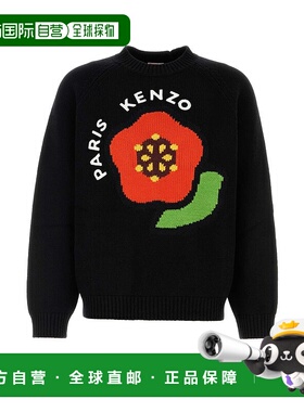 KENZO 男士针织毛衣 FF55PU7223LA99J SS2025 黑色 长袖羊毛毛衣