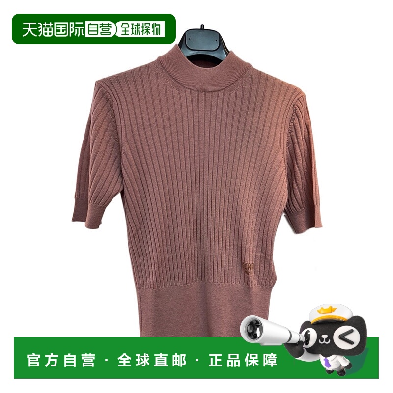 1h可退 FENDI 女士针织衫 FZXD73AUZTF1T6N AW2025 棕色短袖