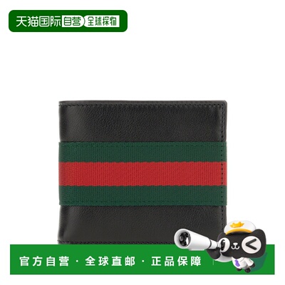 GUCCI 男士钱包 867269AAGIT1053 SS2026 黑色 'Web Trademark' w