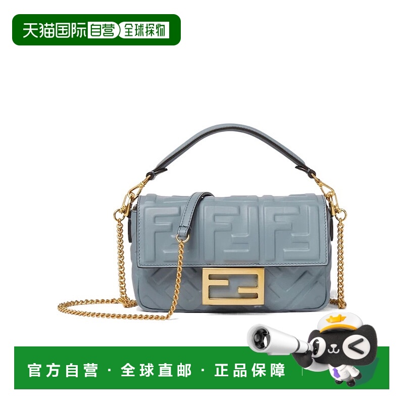 1h可退 FENDI 女士斜挎包 8BS017AT57F1UJL SS2026 灰色 Baguette