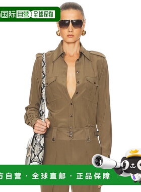 1h可退 潮奢 Tom Ford 汤姆 福特 女士 军装风衬衫 CA3310FAX1521