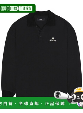 1h可退 AMIRI 男士POLO衫 AMTOJR1001001 SS2026 黑色