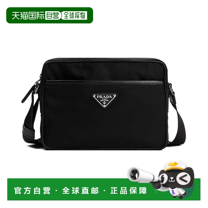 1h可退 PRADA 男士单肩包 2VH048VXOO2DMH0002 SS2025 黑色
