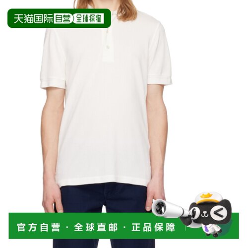 TOM FORD 男士T恤 JPS011JMT013OFF SS2026 白色 短袖POLO衫