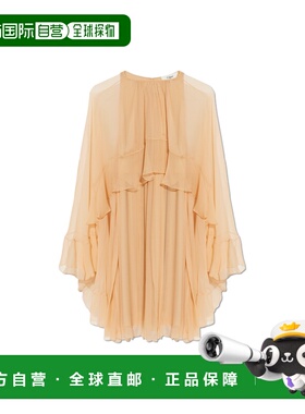 CHLOÉ 女士连衣裙 CH26SRO890016H6 SS2026 浅棕色 Silk dress
