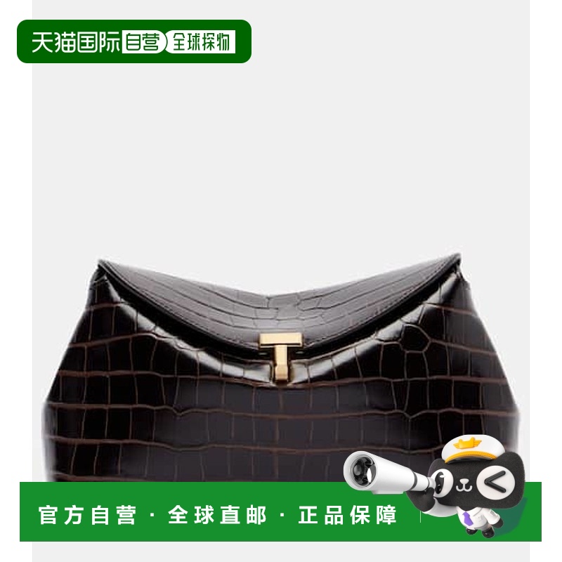1h可退 潮奢 TOTÊME 女士 T-Lock 鳄鱼皮革感皮革手包