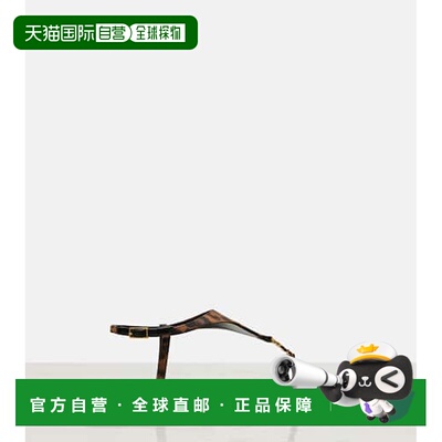 1h可退 潮奢 Saint Laurent 圣罗兰 女士 Cassandra 豹纹罗缎凉鞋