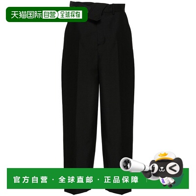 FENDI 女士休闲裤 FR6540S9AF0GME AW2025 黑色 Wide Leg Pants