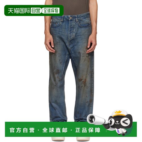 rick owens 瑞克 欧文斯 DRKSHDW 男士 蓝色 Temple Collapse Lon