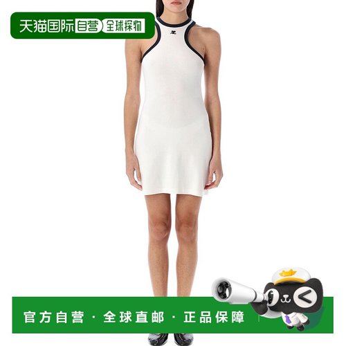 1h可退 潮奢 Courreges 女士 撞色邊無袖迷你連身裙 125JR0577JS0