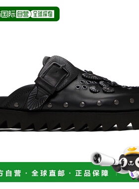 1h可退 潮奢 Toga Pulla 女士 独家发售黑色 Eyelet Metal Sabot