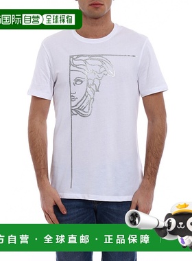 VERSACE 男士T恤 V800683VJ00472V7001 SS2024 白色短袖范思哲