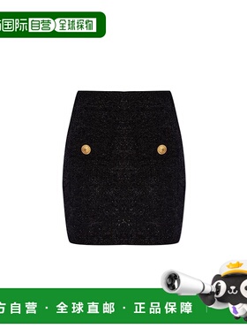 1h可退 潮奢 Balmain 巴尔曼 女士 徽标半身裙 DF1LB015KG43a字裙