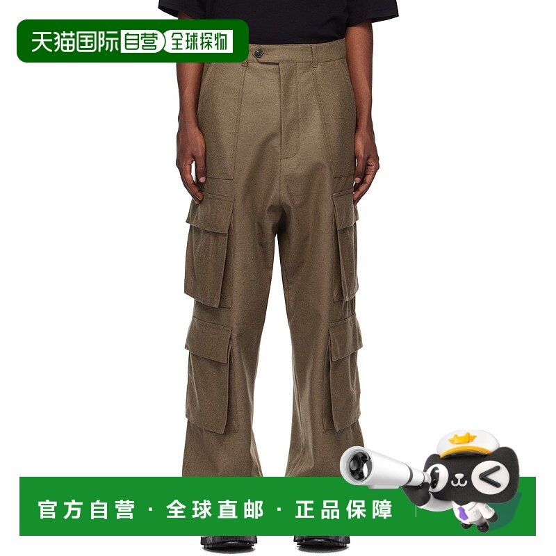 1h可退 潮奢 LOWNN 男士 灰褐色 Long 工装裤 FW24LCPZ1216004175