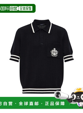 BALMAIN 男士衬衫 FH0GB046KJ18EER AW2025 黑色 Polo with pocke