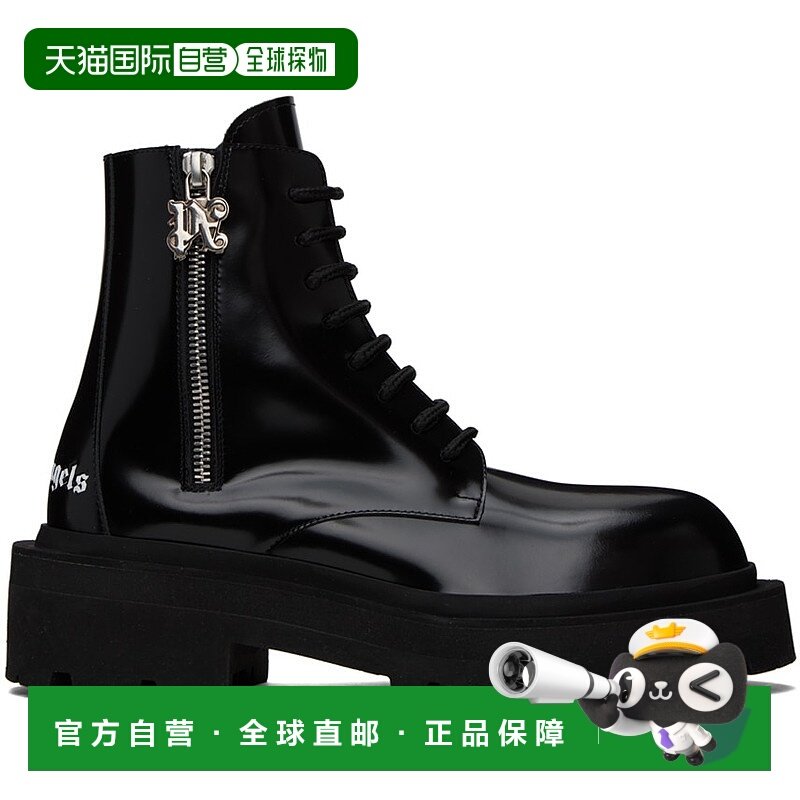 1h可退 潮奢 Palm Angels 棕榈天使 女士 黑色 PA Combat 踝靴 PW