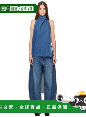 1h可退 潮奢 alaia 女士 蓝色 Asymmetric Cape 上装 AA9H04736T5