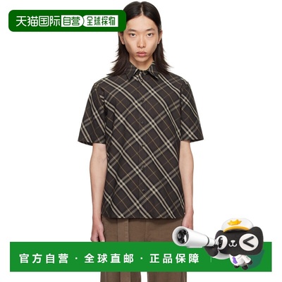 1h可退 潮奢 Burberry 巴宝莉 男士 棕色 Relaxed Fit Check Cott