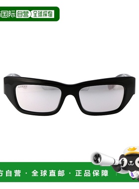 1h可退 GUCCI 男士太阳镜 GG1296S002 SS2025 黑色 Sunglasses