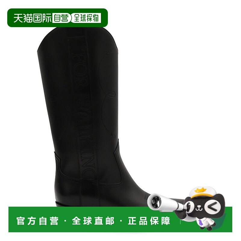 1h可退 潮奢 off-white 女士 小方头长筒靴 OWIE041F23LEA001