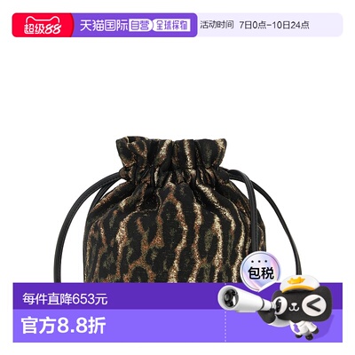 GANNI 女士手提包 B301007101X SS2026 花色 抽绳手提包豹纹包