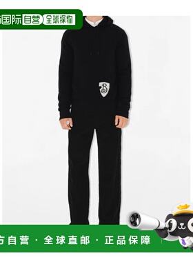 BURBERRY 女士针织毛衣 80999241 AW2024 黑色 B Shield 羊毛卫衣