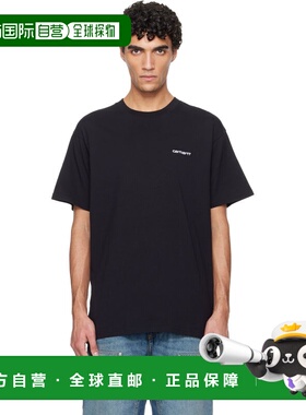 潮奢 CARHARTT WIP 男士 黑色 Script Embroidery T 恤 I030435