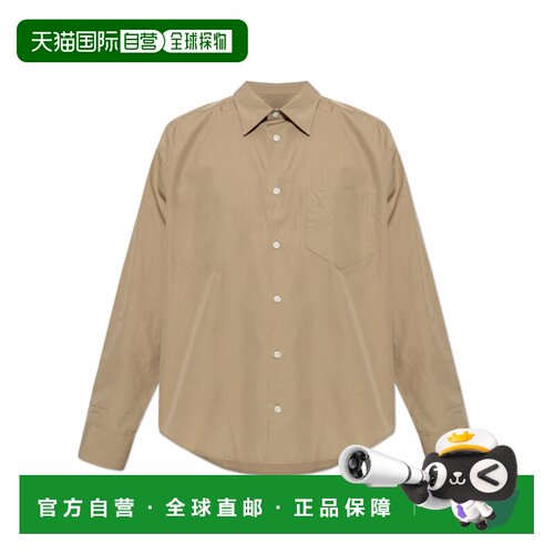 Ami Paris 女士衬衫 USH766CO0063A036 SS2026 卡其色长袖