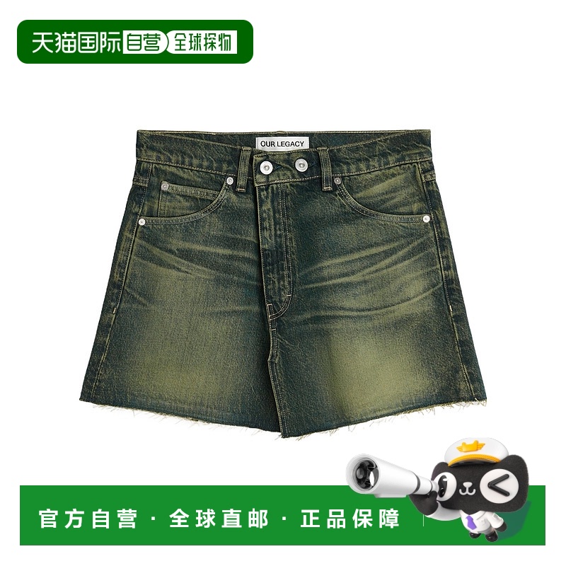 1h可退 OUR LEGACY 女士短裤 W2255CSA SS2025 军绿色 牛仔半身裙