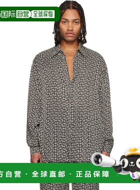 1h可退 潮奢 Balmain 巴尔曼 男士 灰白色 & 黑色 Monogrammed Fl