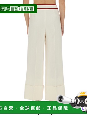 VALENTINO 女士休闲裤 7B3RB6541CFAS0 SS2025 白色阔腿裤西装裤