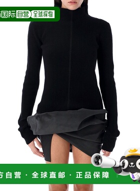 RICK OWENS 女士针织毛衣 RO02D3676WSBRL09 CO 黑色羊绒针织衫