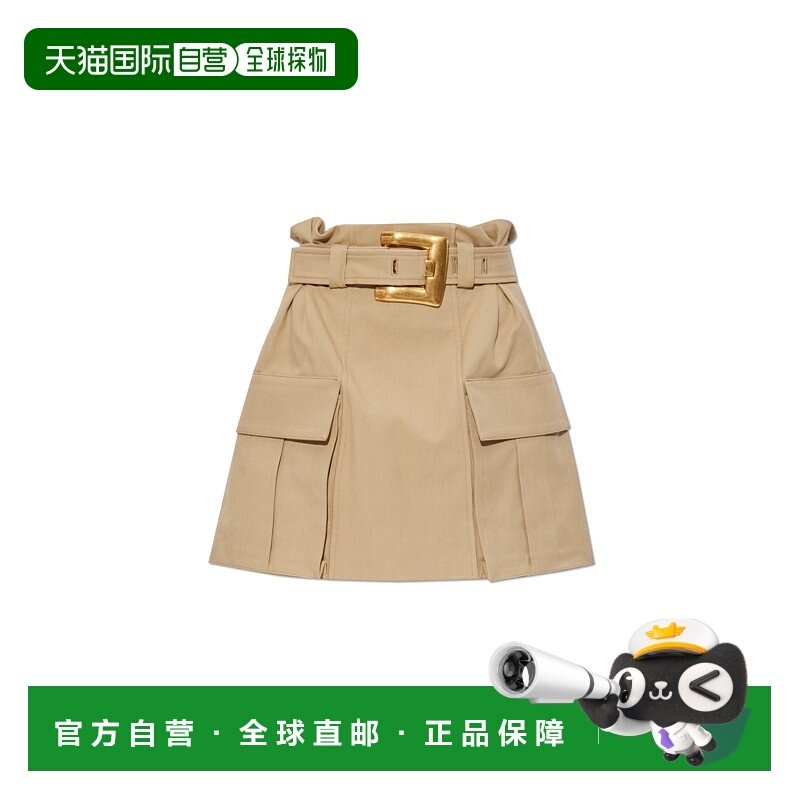 BALMAIN 女士半身裙 FF1LBA97CF690FK AW2025 浅棕色包臀裙