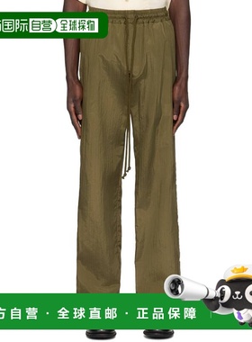 1h可退 潮奢 Song For The Mute 男士 绿色按扣运动裤 241MPT093